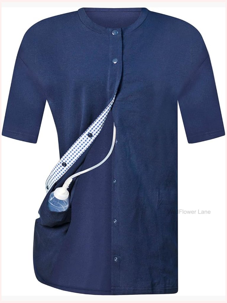 Post Mastectomy Recovery Shirts With Drain Pockets - Soft Cotton Tops Must Haves